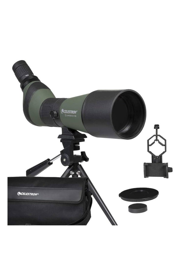 سلسترون منظار مراقبة Celestron LandScout 20-60x80 مع حامل ثلاثي القوائم ومحول للهاتف الذكي  - Image 1