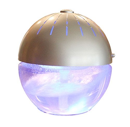 EcoGecko Earth Globe Air Revitalizer, Air Washer, Air Freshener, Room Aromatizer, Aroma and Essential Oil Diffuser with 10ML Lavender Oil, Silver - Image 1