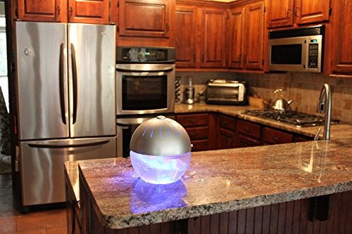 EcoGecko Earth Globe Air Revitalizer, Air Washer, Air Freshener, Room Aromatizer, Aroma and Essential Oil Diffuser with 10ML Lavender Oil, Silver - Image 2
