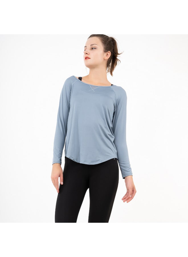New Loose Yoga Tops Breathable Training Quick-drying Sports Fitness Long-sleeved Running T-shirt Women's Fitness Yoga