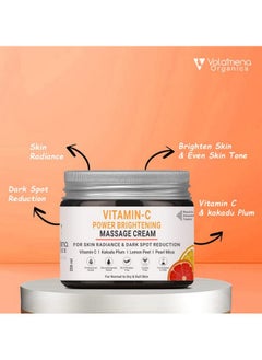 VOLAMENA WITH DEVICE Power Brightening Massage Creamivitamin C,Pearl Mica&Kakadu Plumibrightens,Softens And Smoothes Skini200 Ml  - Image 4