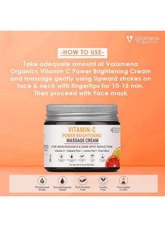 VOLAMENA WITH DEVICE Power Brightening Massage Creamivitamin C,Pearl Mica&Kakadu Plumibrightens,Softens And Smoothes Skini200 Ml  - Image 5