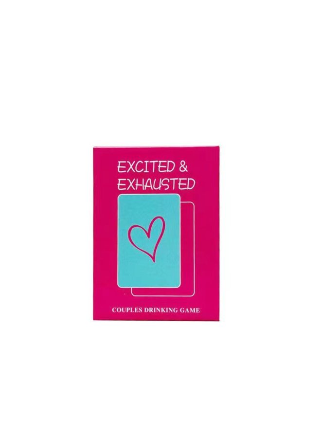 Full English Version Excited & Exhausted Couple Lover Drinking English Table Game Card-Color:Excited & Exhausted  - Image 1