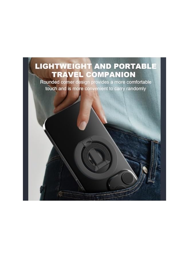 S-TOP Magnetic Phone Ring Holder, Finger Ring Holder with Adjustable Kickstand, Cell Phone Grip Stand for Dual-Side Magnetic, Fit for All Phones - Image 3