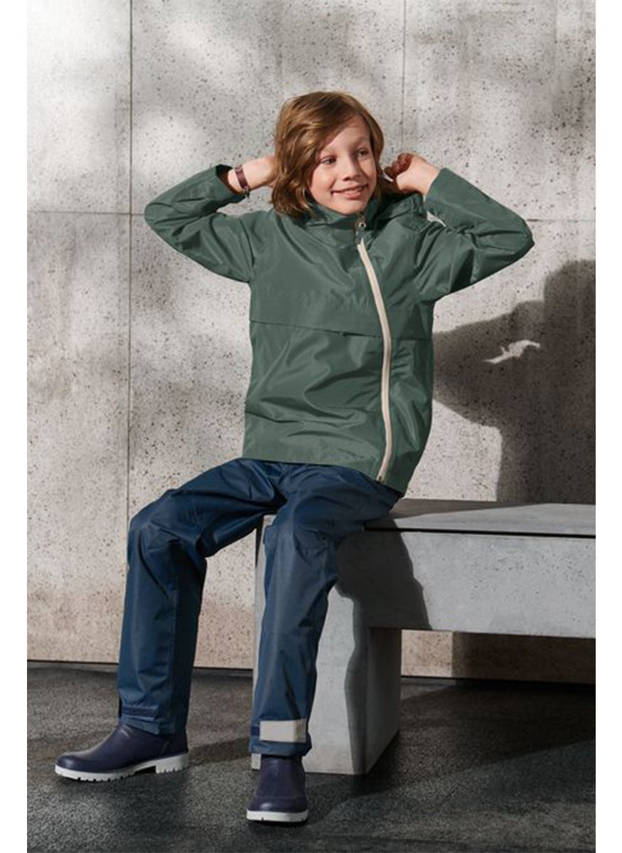 Tchibo Kids Boy Solid Hooded Jacket, Olive  - Image 1