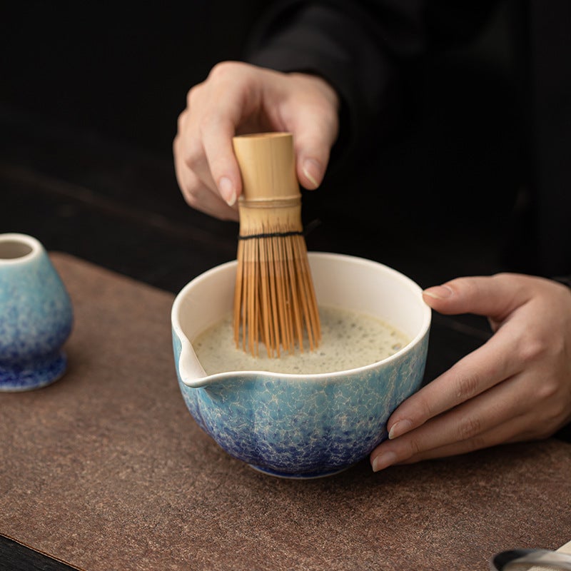 Kiln Change Ice Flower Matcha Suit Creative Ceramic Point Tea Playing Tool Tea Standing Matcha Bowl Tea Brush Brush Tea Bracer Tea Hundred Drama - Image 4