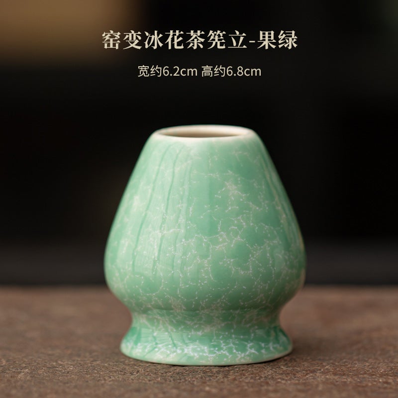 Kiln Change Ice Flower Matcha Suit Creative Ceramic Point Tea Playing Tool Tea Standing Matcha Bowl Tea Brush Brush Tea Bracer Tea Hundred Drama - Image 1