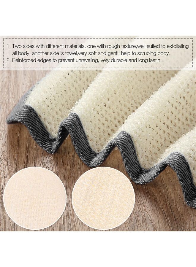Tatuo 10 Packs Exfoliating Face and Body Wash Cloths Towel Weave Soft Bath Cloth Exfoliating Scrub Cloth Massage Bath Cloth for Women and Men (Black Edge) - Image 2