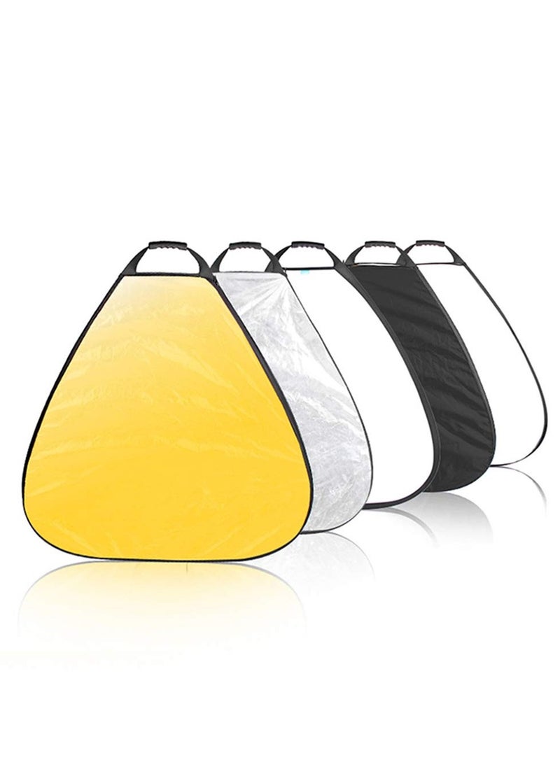 FlashHawk 5pcs Set Different Colors Handheld Reflector (24 Inch) with Storage Bag for Photography Photo Studio Outdoor Lighting  - Image 1