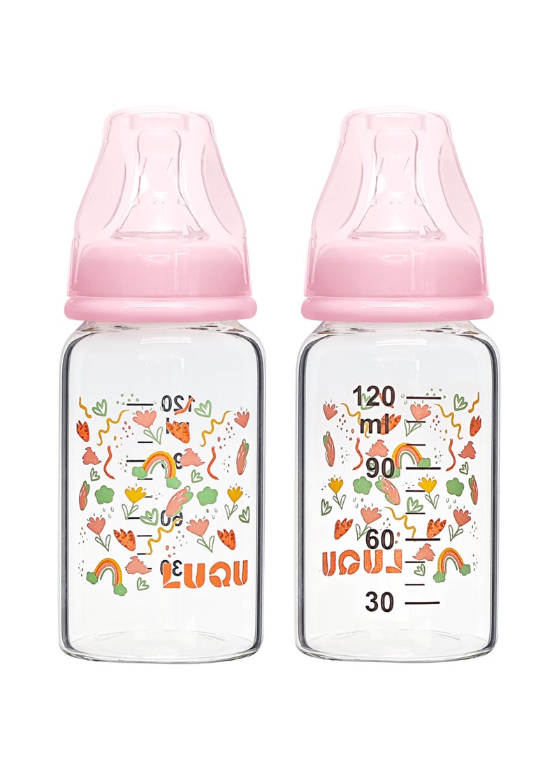 لوكو زجاجة الرضاعة الزجاجية الأفضل من لوكو للحليب للأطفال - خالية من مادة البيسفول أ، مضادة للمغص، 120 مل - Image 2