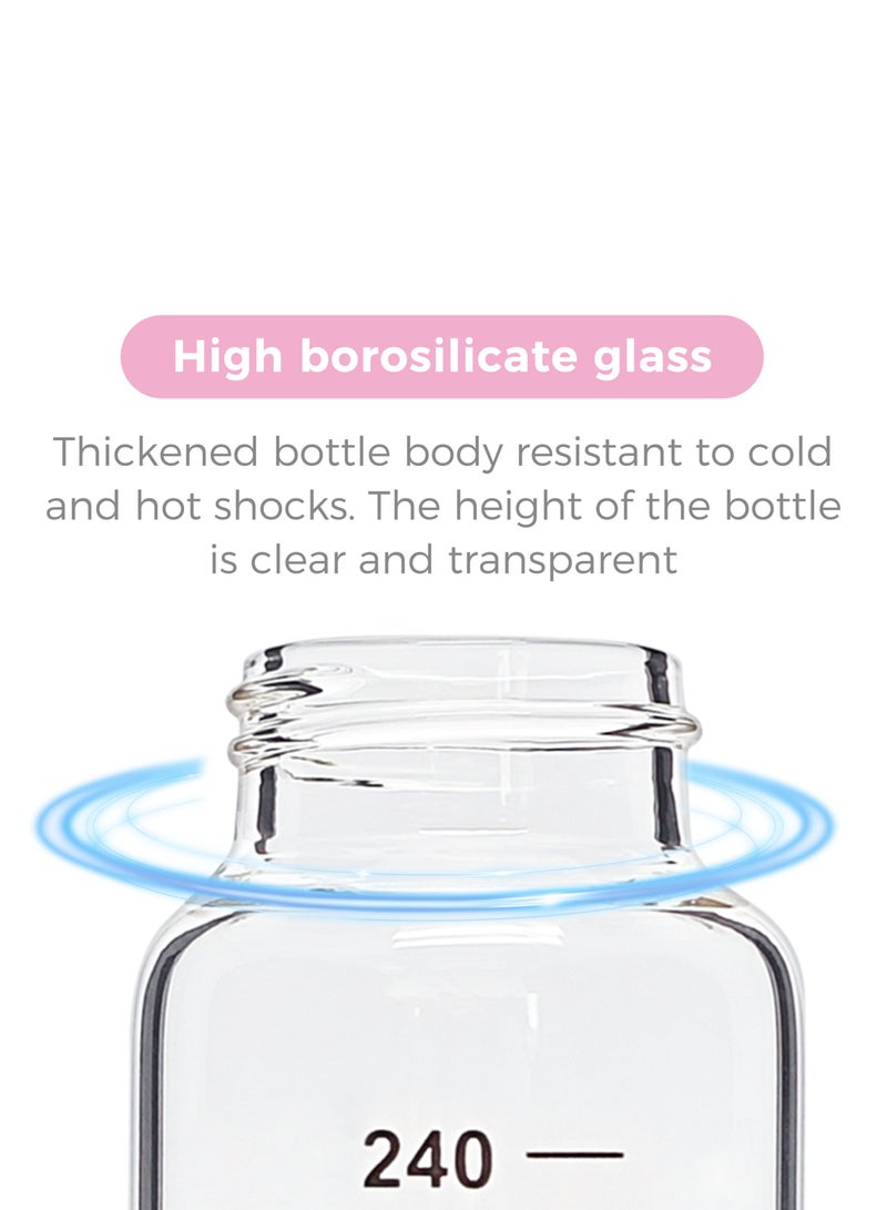 لوكو زجاجة الرضاعة الزجاجية الأفضل من لوكو للحليب للأطفال - خالية من مادة البيسفول أ، مضادة للمغص، 120 مل - Image 3