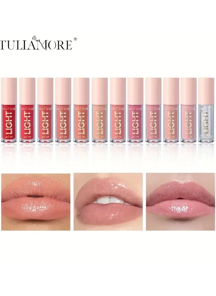 ORiTi 12 لونًا من ملمع الشفاه المرطب من Candy - لون شفاه لؤلؤي لامع مع زيت شفاه طبيعي كهدية لعيد الحب - Image 3