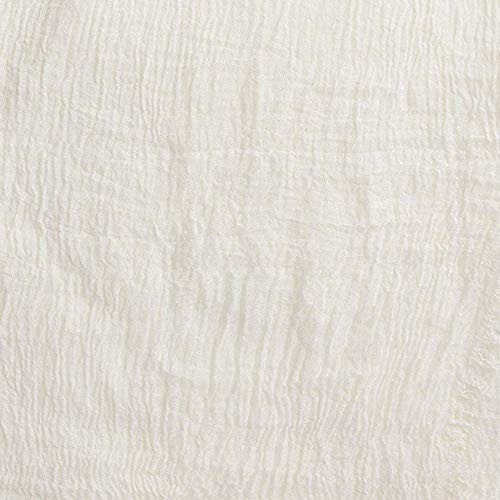 XRDSS Summer Cotton Blend Crinkle Vintage Soft Scarf with Fringed Edges 35" × 70" (White) - Image 2