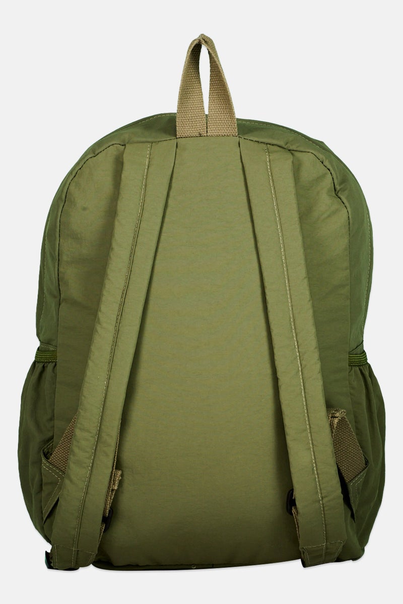 bebe Women Brand Long Backpack 29 L x 39 H x 12 W cm, Olive - Image 3