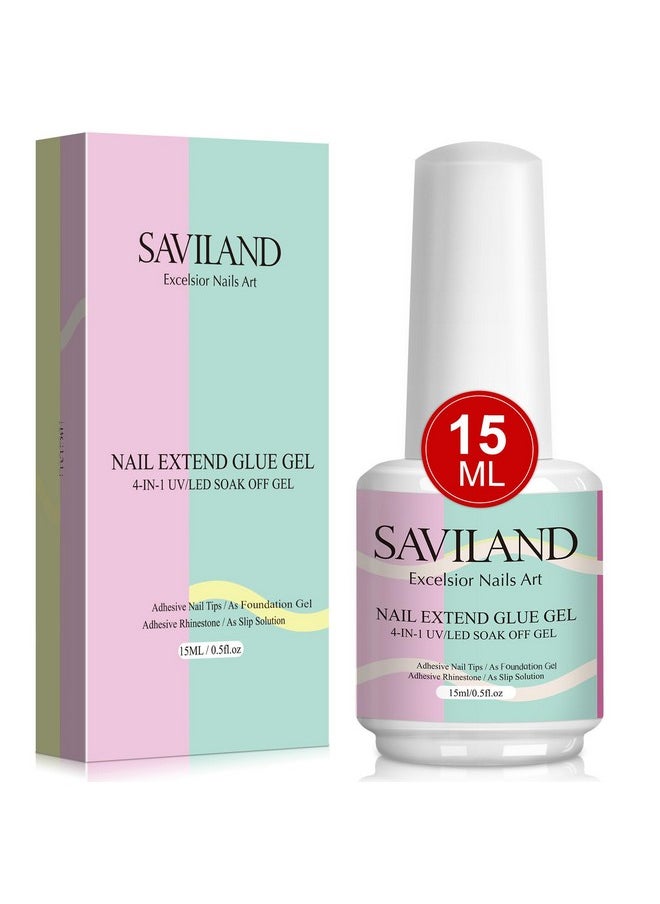 Saviland SAVILAND Gel X Nail Glue: 15 ML Gel Nail Glue U V Nail Glue Gel X Glue Super Strong Nail Glue for Press Ons, Extend Gel for Gel X Nails Long Lasting Nail Tips Nail Art Tool Gel X Lamp Needed  - Image 1