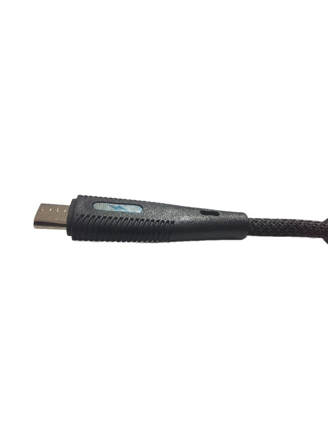 HP Fast Charging and Data Transfer Cable DHC-TC100 USB to Micro , Supports charging up to 5A and data transfer speed up to 480Mbps, Durable and high-quality black - Image 2