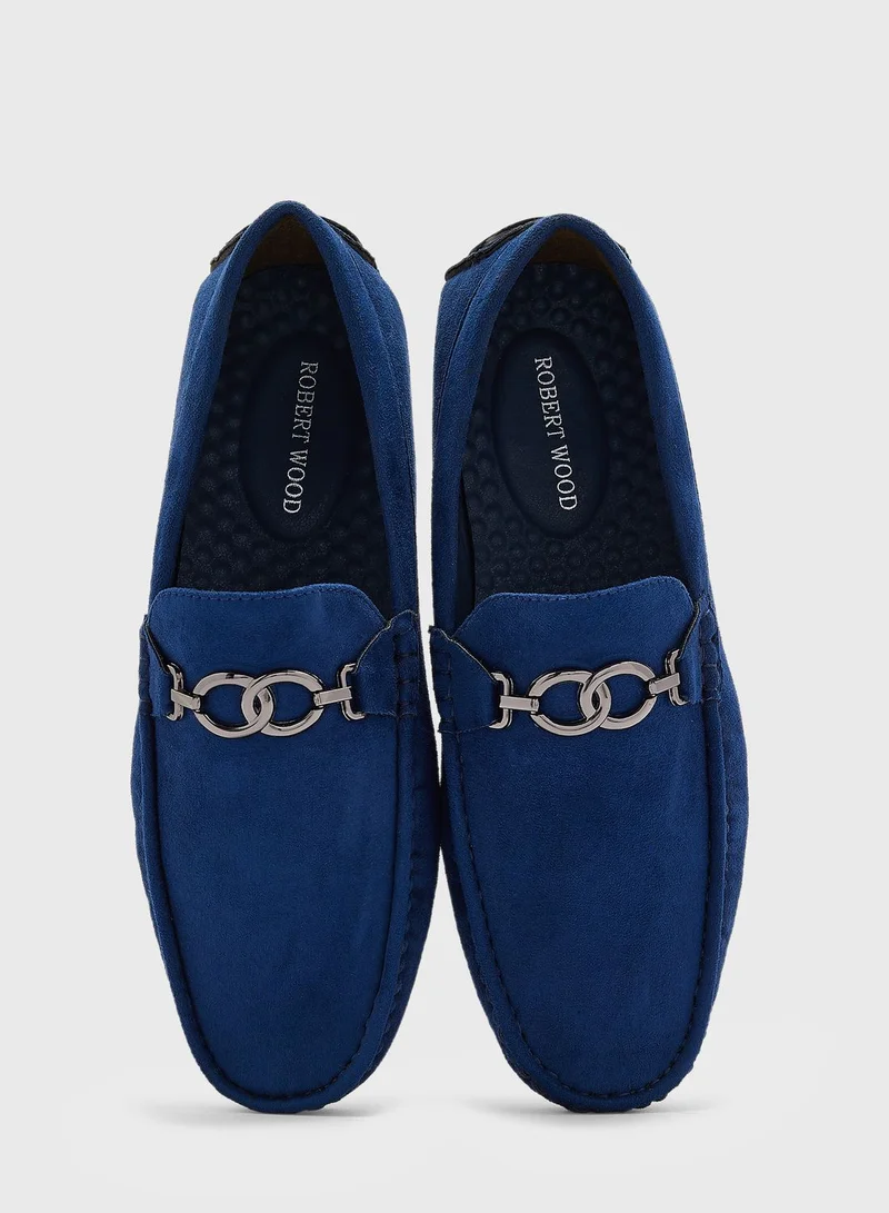 Robert Wood Suede Loafers