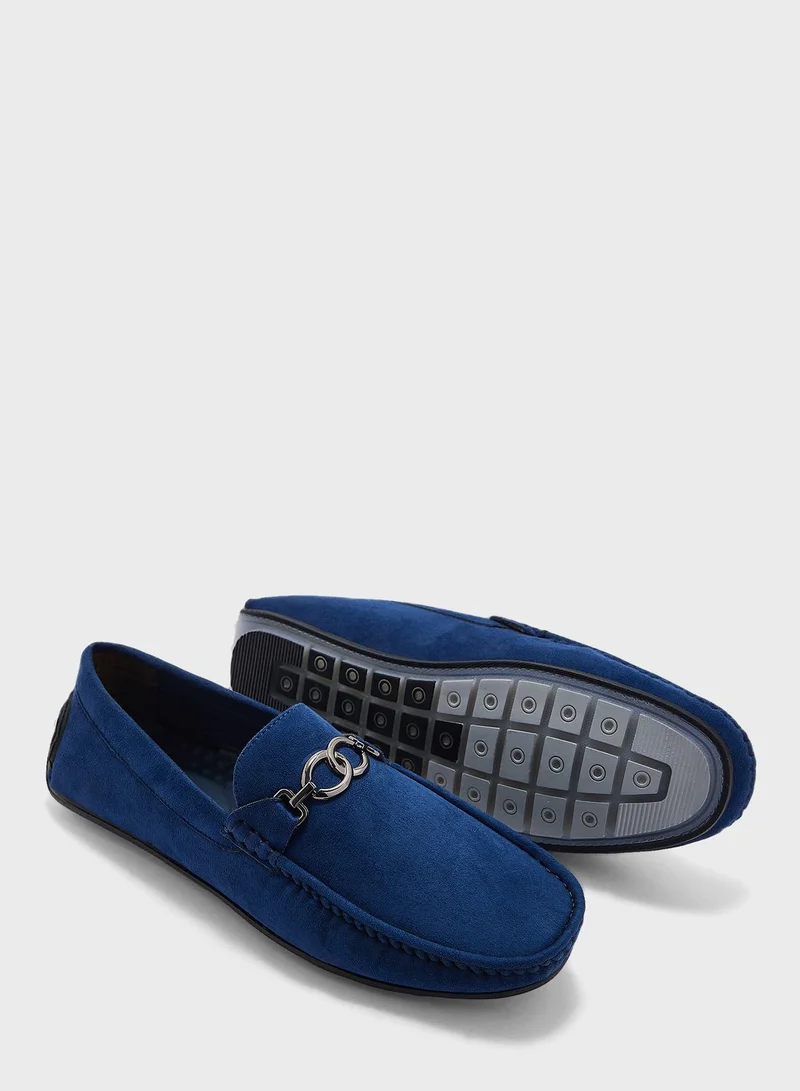 Robert Wood Suede Loafers