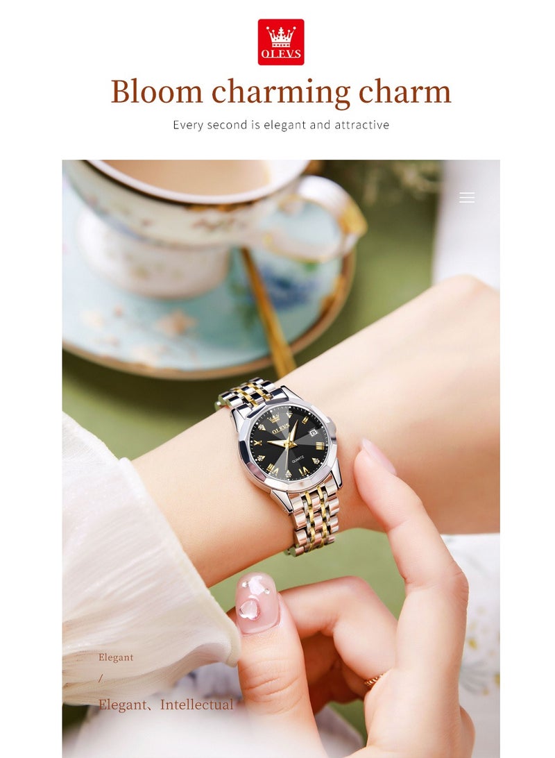 OLEVS Watches for Women Stylish Stainless Steel Water Resistant Quartz Analog Watch 9931 - Image 4