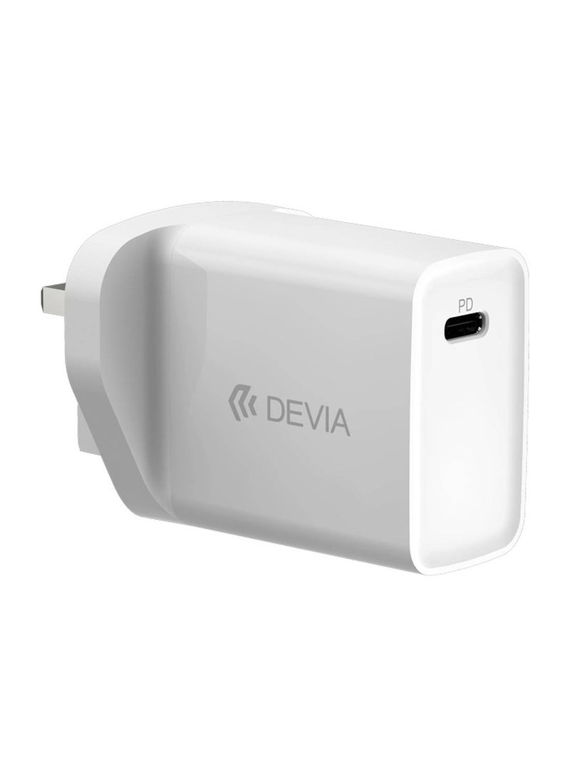 ديفيا شاحن سريع  بي دي 20 واط - أبيض - Image 1