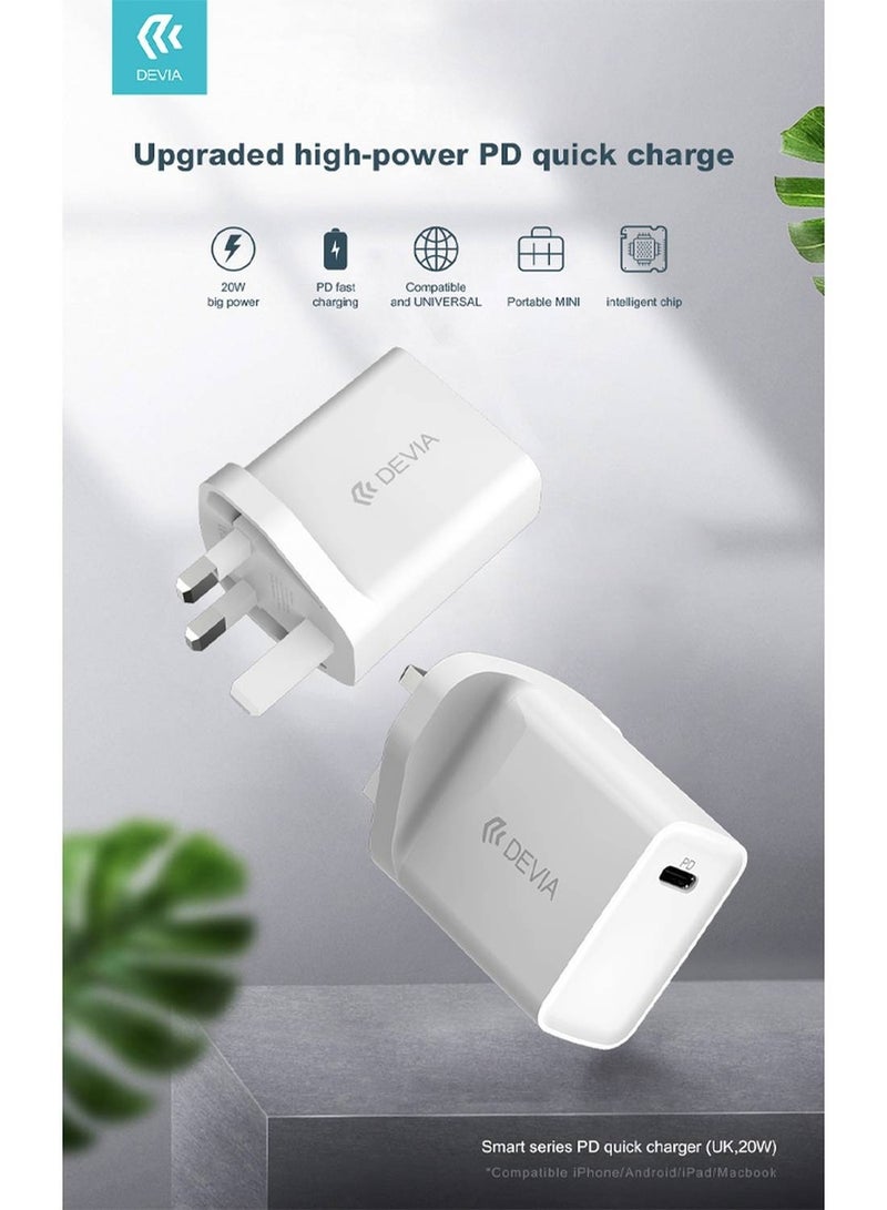 ديفيا شاحن سريع  بي دي 20 واط - أبيض - Image 4
