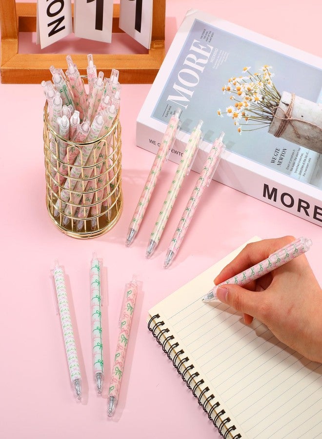 Sinload 36 Pcs Bow Pens for Women Pink Green birthday gift Party Favors Coquette Bow Pens for Witch and Princess Office School Supplies First Day of School Gifts - Image 4