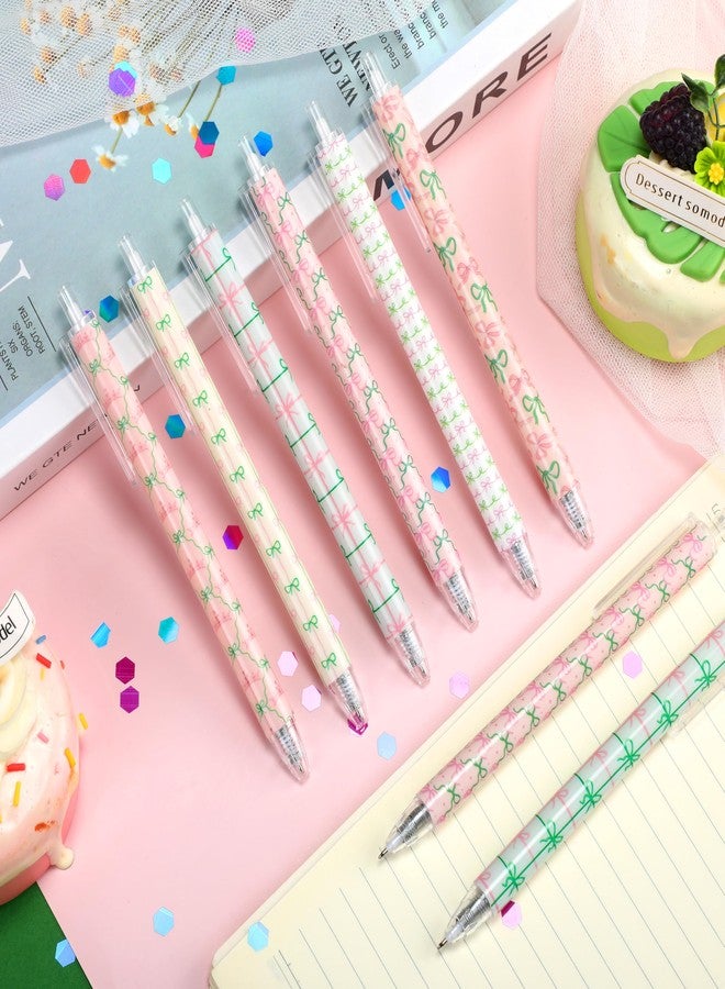 Sinload 36 Pcs Bow Pens for Women Pink Green birthday gift Party Favors Coquette Bow Pens for Witch and Princess Office School Supplies First Day of School Gifts - Image 3