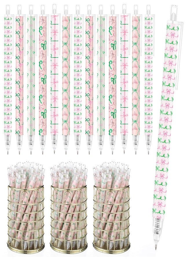 Sinload 36 Pcs Bow Pens for Women Pink Green birthday gift Party Favors Coquette Bow Pens for Witch and Princess Office School Supplies First Day of School Gifts - Image 1