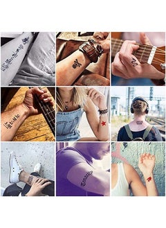 Jacknb Temporary Tattoo Kit Freehand Ink Semi Permanent Tattoo Jagua Gel 40 Pcs Free Tattoo Stencils DIY Tattoos Fake Freckles Temp Tattoos for Women Kids Men - Full Kit 4 Bottles  - Image 4