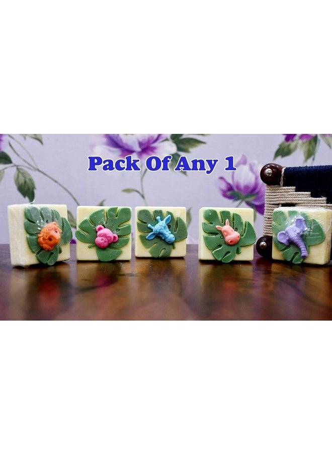 The Little Lookers Jungle Theme Baby Bathing Soap ; 100% Handmade & Organic Ideal For Kids Toddlers Babies'S Skin Friendly 100G (Set Of 1)  - Image 3