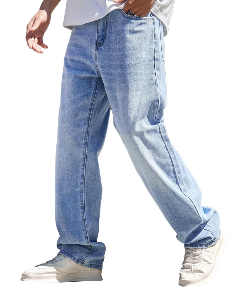 Noble Monk Men's Loose (MB_Jeans_ICE-Bluee_28) - Image 5