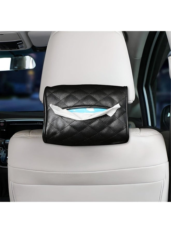 Practical Leather Car Tissue Holder – Back Seat Organizer for Tissues, Keeps Car Interior Clean - Image 1