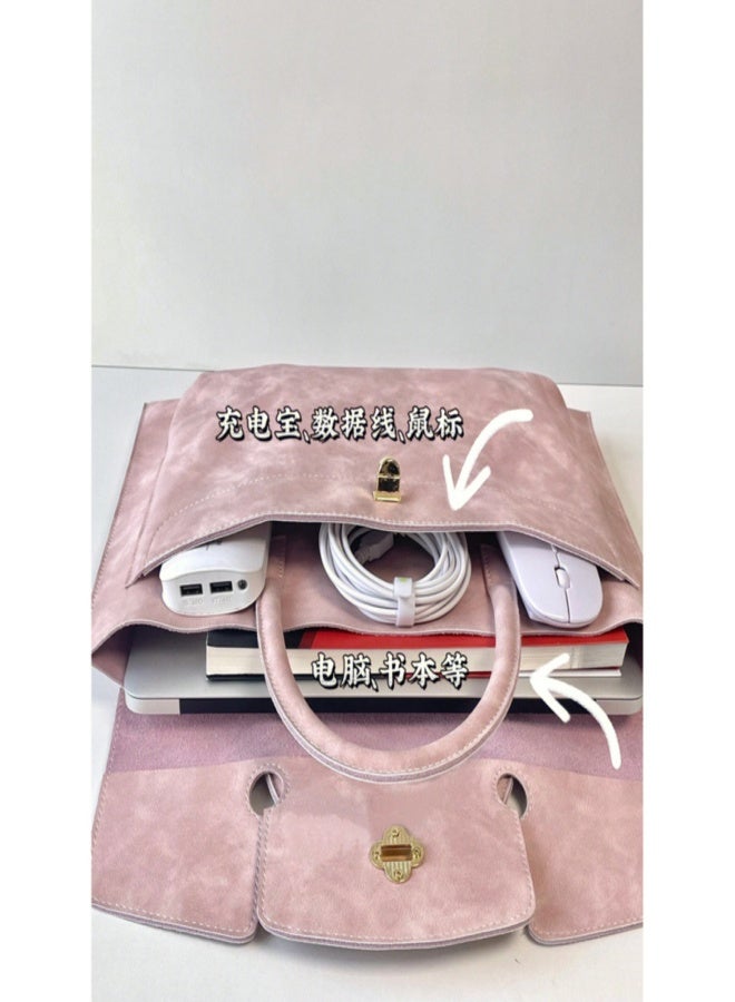 Laptop bag for women for Huawei Lenovo Xiaoxin air14-inch Apple commuter document computer handbag - Image 4