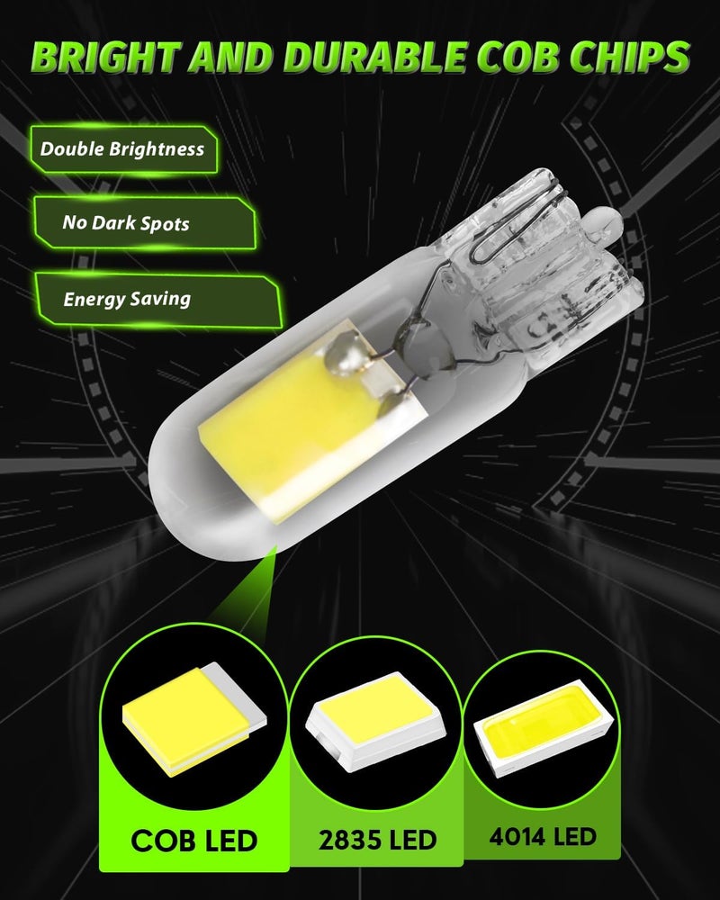 Alopee 10 Pack T10 Led Bulb White 6500K DC 12V Replacement for T10 193 194 198 W5W 168 Led Bulb Automotive Interior Lights RV Camper Under Cabinet Lights - Image 4