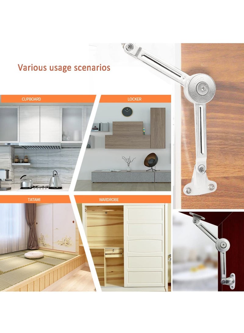 Soft-Closing Door Panel Support Hinges Stay, Folding Cover Support Stopped at Will for Heavy Duty Clamshell Hinges for Cabinet Cover,Wall Cabinet Door and Box Cover - Image 5