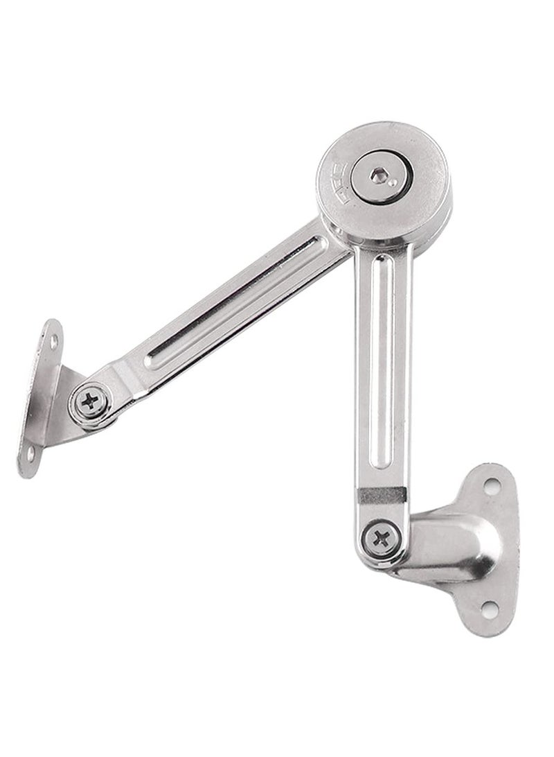 Soft-Closing Door Panel Support Hinges Stay, Folding Cover Support Stopped at Will for Heavy Duty Clamshell Hinges for Cabinet Cover,Wall Cabinet Door and Box Cover - Image 1