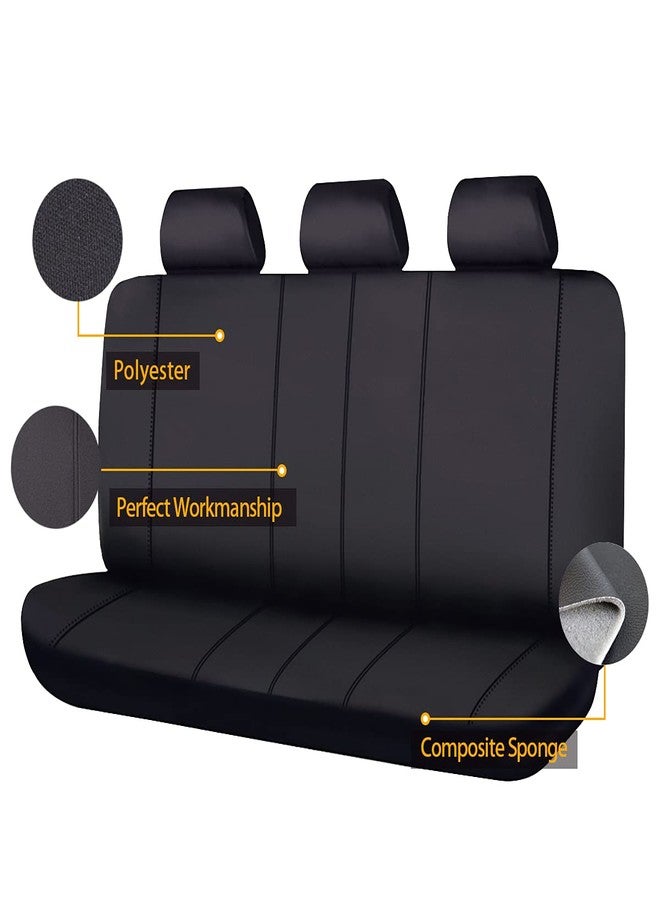 Flying Banner Rear Bench car seat Covers car seat Protectors Split 40/60 50/50 60/40 (Rear Bench-Value, Black) - Image 3