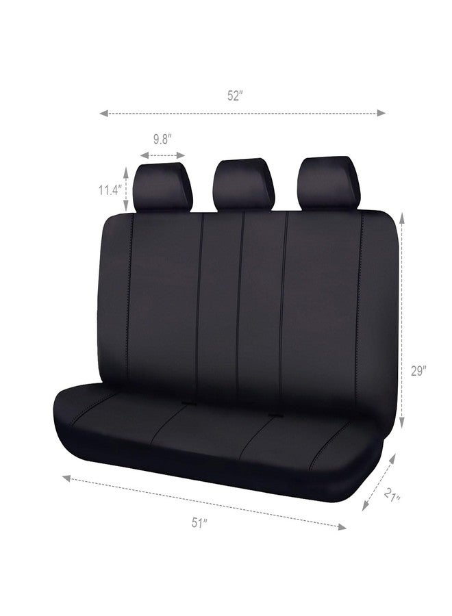 Flying Banner Rear Bench car seat Covers car seat Protectors Split 40/60 50/50 60/40 (Rear Bench-Value, Black) - Image 2