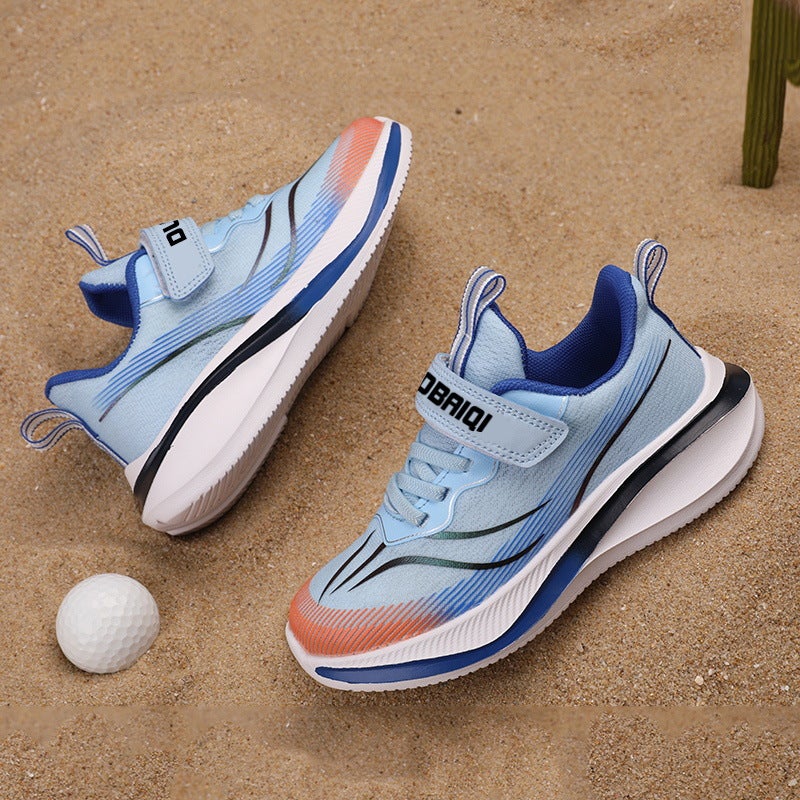 Primary School Boys Sneaker Children Red Rabbit Running Shoes New Mesh Surface Middle And Big Children Autumn Breathable Super Light - Image 4