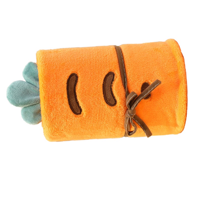 2pcs Coral Blanket Kids Blankets Cartoon Coral Fleece Blanket Household Blanket (Carrot) - Image 2