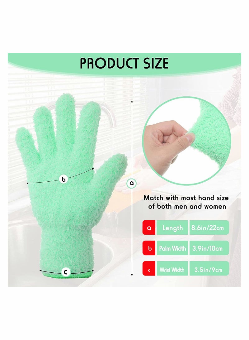 4 Pairs Microfiber Dusting Cleaning Gloves Washable Mittens for House Trucks and Cars Nice Mirrors Lamps Window - Image 4