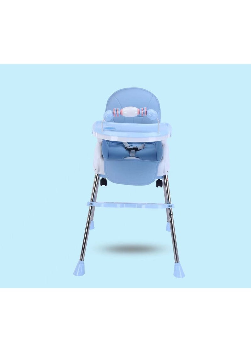 FULL JOY Adjustable Multifunctional Portable Foldable Dining Highchair With Removable Tray-Blue  - Image 2