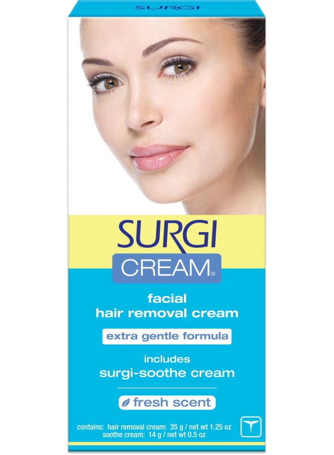 Surgi Surgi-cream Hair Remover Extra Gentle Formula For Face, 1-Ounce Tubes (Pack of 3) - Image 2