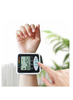 REALBLAD Electronic Blood Pressure Monitor: Battery-powered, with an LCD digital display screen, wrist cuff, heart rate and pulse monitor, stores up to 99 readings, features two user modes, and includes voice broadcast (BLACK)  - Image 5