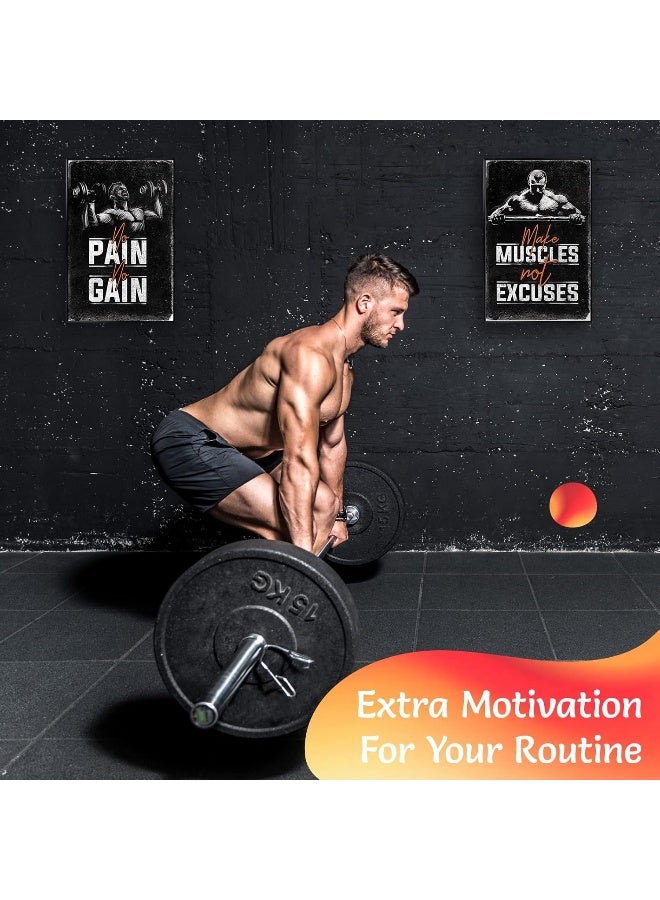 Throwback Traits Gym Posters for Home Gym Decor, Motivational Posters for Gym, Workout Posters for Home Gym, Motivational Poster, Fitness Posters, Workout Room Decor, Inspirational Posters, Gym Wall Art, 4 Set 11x17" - Image 4
