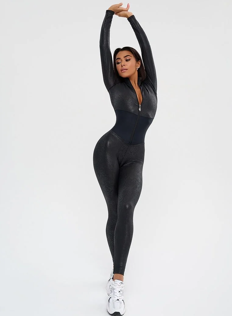 Bona Fide Arcana Syndicate Base Snake Bona Fide One Piece Workout Jumpsuits for Women - Athletic Romper Jumpsuit with Tummy Control and Lifting for Yoga, Gym for Women | Best Price UAE