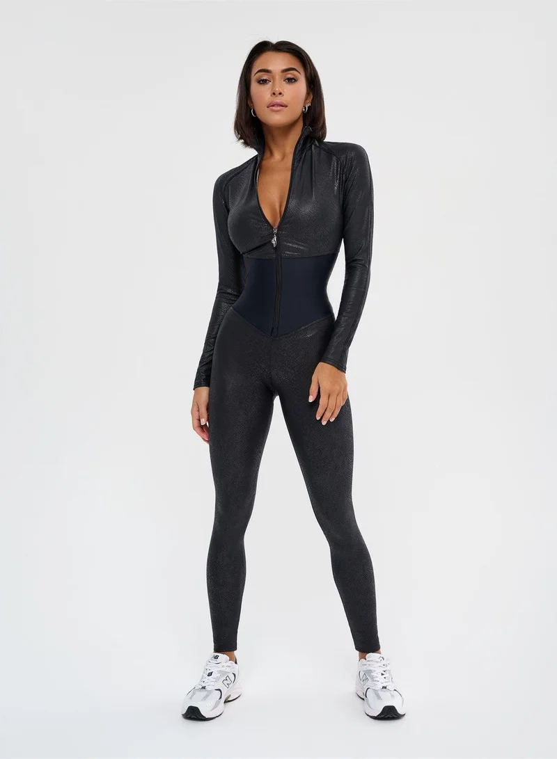 Bona Fide Arcana Syndicate Base Snake Arcana Syndicate Base Snake High Waist Gym Jumpsuit for Women | Best Price UAE
