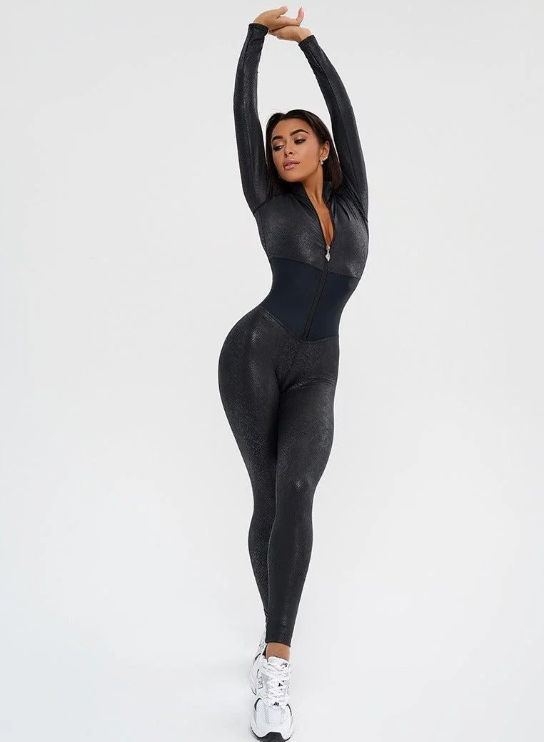 Bona Fide Arcana Syndicate Base Snake Arcana Syndicate Base Snake High Waist Gym Jumpsuit for Women | Best Price UAE