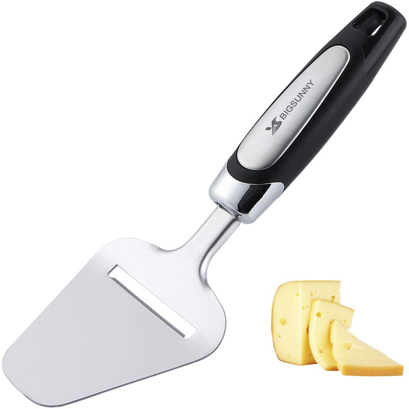 MSY BIGSUNNY Cheese Slicer Heavy Duty Stainless Steel Cheese Plane Slicer Cheese Cutter with Nonslip Handle
