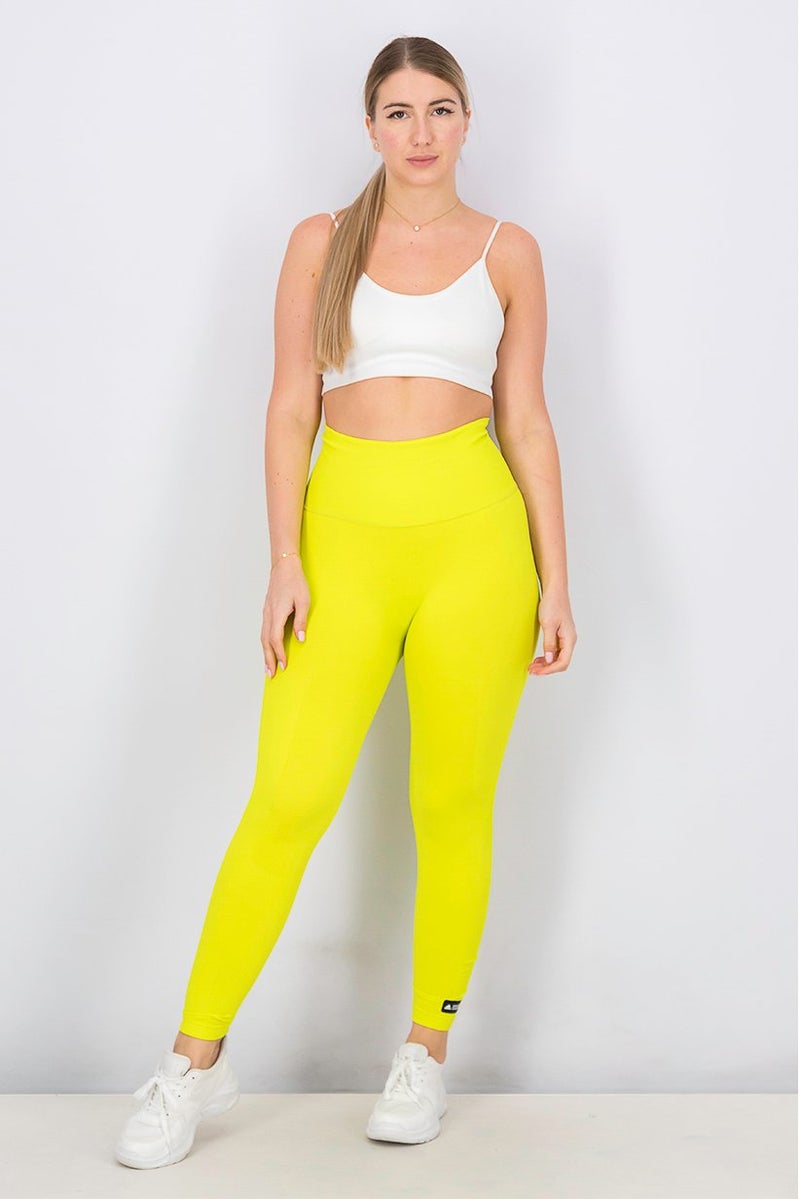 Adidas Women Textured Sculpt Tights, Neon Green - Image 4